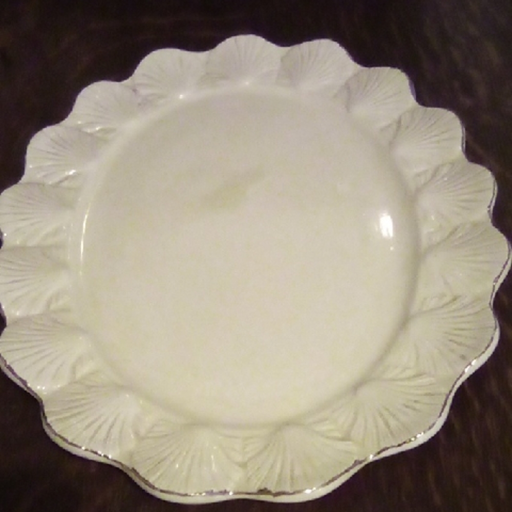 Vintage Sea Shell Platter For Serving cookies, Cake, & all Food Items. Size